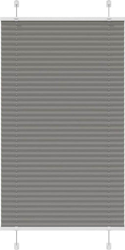 vidaXL - Plissé - rolgordijn - 75x100 - cm - stofbreedte - 74,4 - cm - antraciet