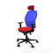 Piqueras y Crespo 1D036G2 - Bureaustoel - Hoofdsteun - Rood