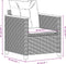 vidaXL - Tuinstoel - met - kussens - poly - rattan - grijs