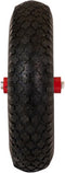 Sr wiel 16x4 400x8 met rode stalen velg compleet met as