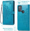 imoshion Hoesje Geschikt voor Motorola Moto G50 Hoesje Met Pasjeshouder - imoshion Mandala Bookcase - Turquoise