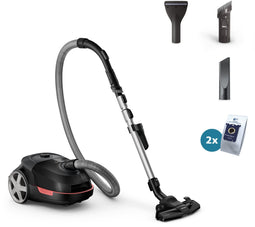 Philips XD5123/10 - Stofzuiger met Zak - 900W Motor - HEPA Filter - Diep zwart