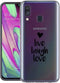iMoshion Hoesje Geschikt voor Samsung Galaxy A40 Hoesje Siliconen - iMoshion Design hoesje - Transparant / Zwart / Live Laugh Love