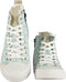 GUESS Ederla Hi - Hoge sneakers - Wit canvas met blauwe opdruk - Blauw - Maat 40