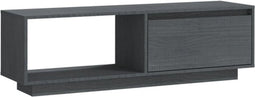 vidaXL - Tv-meubel - 110x30x33,5 - cm - massief - grenenhout - grijs