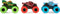 Monster Jam - Charged Beasts - 3 Trucks - Speelgoedvoertuig - Schaal 1:64
