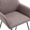 vidaXL - Eetkamerstoelen - draaibaar - 2 - st - stof - taupe