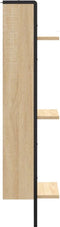 vidaXL - Wandrek - 3-laags - 30x25x100 - cm - bewerkt - hout - sonoma - eikenkleurig