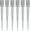 vidaXL - Grondpinnen - 6 - st - 9x9x75 - cm - gegalvaniseerd - staal - zilverkleurig