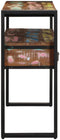 vidaXL - Einde - Tafels - Multikleur - 120x33x75 - cm - Massief - Gerecycled - Hout - en - Metaal