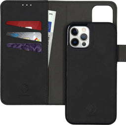 imoshion Hoesje Geschikt voor iPhone 12 Pro / 12 Hoesje Met Pasjeshouder - imoshion Uitneembare 2-in-1 Luxe Bookcase - Zwart