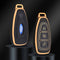 Autosleutel hoesje - TPU Sleutelhoesje - Sleutelcover - Autosleutelhoes - Geschikt voor Ford - goud - K3 - Ford Fiesta, Ford Puma, Ford Focus, Ford Kuga, Ford Mustang, Ford Mustang Mach e, Ford Explorer, Ford E-Tourneo, Ford Transit, Ford Transit Co