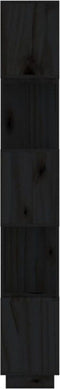 vidaXL - Boekenkast/kamerscherm - 51x25x163,5 - cm - massief - grenenhout - zwart