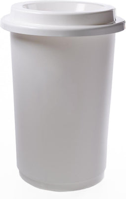 Plafor Eco Bin - Ronde Prullenbak 50L - Inclusief 5-delige Stickerset - Wit