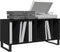vidaXL - Recordkast - Zwart - Eiken - 100x38x48 - cm - Gelaagd - Hout