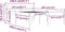 vidaXL - Seniorenbed - massief - grenenhout - grijs - 135x190 - cm