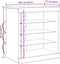 vidaXL - Sideboard - met - LED-verlichting - Zwart - Eiken - 60,5x37x67 - cm