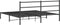 vidaXL - Bedframe - met - hoofdbord - metaal - zwart - 193x203 - cm