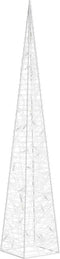 vidaXL - Kerstverlichtingskegel - met - 30 - warmwitte - LED's - 60 - cm - acryl