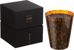 J-Line geurkaars Noa - Sandalwood - glas bruin - large - 95U