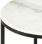 vidaXL - Salontafel - Ø65 - cm - echt - massief - marmer - wit - en - zwart