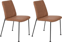 Zuiver Fab Eetkamerstoel - Bruin - Set van 2