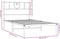 vidaXL - Bedframe - met - hoofdbord - metaal - wit - 100x190 - cm