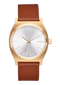 Nixon Small Time Teller Leather (Light Gold)