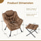 Coast Fauteuil - Relaxstoel met Kruk - Ergonomisch ontwerp Bruin