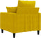 Fauteuil 60 cm fluweel geel