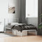 vidaXL - Bedframe - met - hoofdbord - metaal - wit - 90x190 - cm