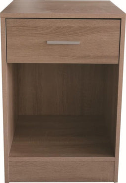 Nachtkastje - halkastje - met opberglade - 60 cm hoog - lichtbruin