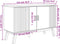 vidaXL - Dressoir - OLDEN - 114x43x73,5 - cm - massief - grenenhout - bruin