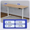 Stane Zit Sta Bureau Elektrisch Verstelbaar - 4 Geheugenstanden - 160 x 80 cm - Eiken Blad Wit Frame