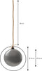 LED Kerstbal Ø18 cm Grijs Metaal met Warm Witte LED's