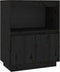 vidaXL - Dressoir - 60x34x75 - cm - massief - grenenhout - zwart