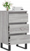 vidaXL - Dressoir - 40x35x70 - cm - bewerkt - hout - grijs - sonoma