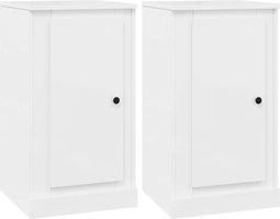 vidaXL - Dressoirs - 2 - st - 37,5x35,5x67,5 - cm - bewerkt - hout - hoogglans - wit