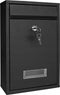 Brievenbus Wand Hangend - Maxorit Husy - Postbus Mailbox - Wandbrievenbus - RVS - Zwart