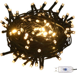 vidaXL - Lichtslinger - met - 300 - LED's - 30 - m - PVC - warmwit