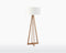 GOOD&MOJO Vloerlamp Everest - Wit/Bamboe - Ø60cm - Scandinavisch,Bohemian - Staande lampen voor Woonkamer - Slaapkamer