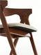 Alosno eetkamerstoel - hout bruin+beige