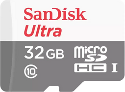 SanDisk Ultra - microSDHC UHS-I - 32 GB - Grijs Rood