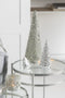 J-Line decoratie Kerstboom Glitter - glas - zilver - large