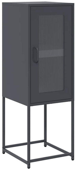 vidaXL - Dressoir - 36x39x107 - cm - koudgewalst - staal - antracietkleurig