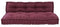 vidaXL - Pallet - Sofa - Kussen - met - Rugsteun - Rood - Stof