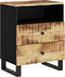 vidaXL - Nachtkastje - 50x33x62 - cm - massief - mangohout - en - bewerkt - hout