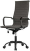 Feel Furniture Luxe Bureaustoel - Hoge Rugleuning - Donkergrijs met Mat Zwart Frame