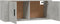 vidaXL - Tv-wandmeubel - 100x34,5x40 - cm - betongrijs