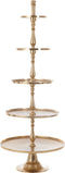 J-Line plateau 5 niveaus rond - aluminium - goud